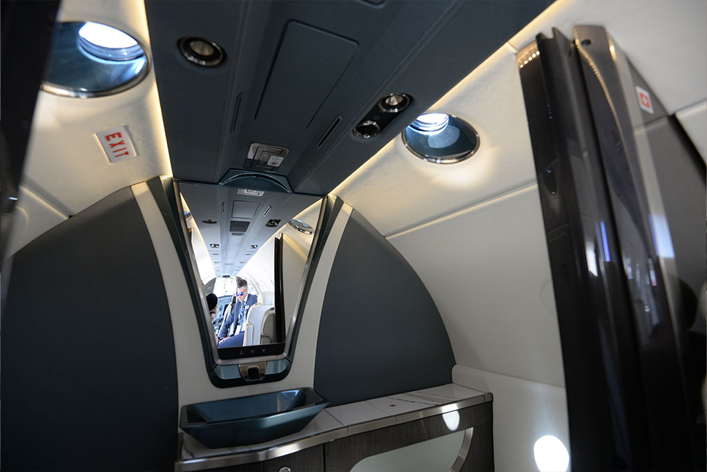 aft lavatory of a Cessna Citation CJ3